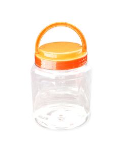 Jar PET with red lid & handle 1kg (Pack 10)