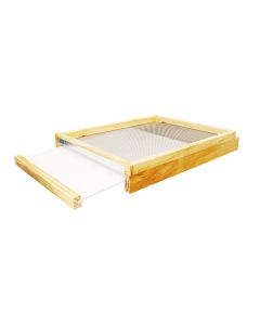 Bottom Board 10F with SS screen plus tray for Varroa, SHB, Wax Moth management - Wax Dipped