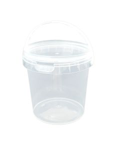 Tub Unipak 1kg Clear Handle & Clear Tamper-Evident Lid