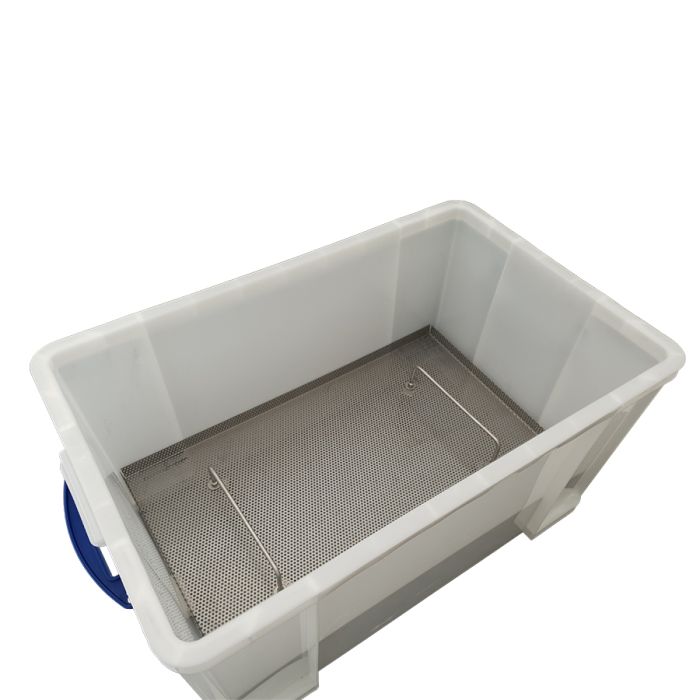 Uncapping / Sticky Storage tub 84L with internal SS strainer insert, honey gate, latched Cover