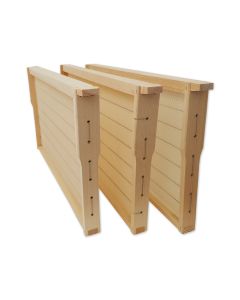 F/Depth AA Wood Frame – Assembled, Asymmetric end bars with Brass Eyelets, 6-WIRE 304SS, Waxed