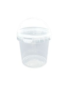 Tub Unipak 1kg Clear Handle & Clear Tamper-Evident Lid