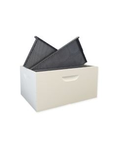 8F F/Depth Premium Finger Joint Box - Assembled Hot Wax Dipped & Painted plus 8 F/Depth Beemax Plastic Frames
