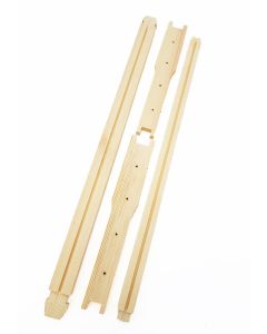 F/Depth AA Wood Frames, Asymmetric end bars with Brass Eyelets, 13mm Grooved Bottom Bar - Kit (10 Pack)