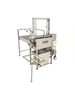 Semi automatic Königin uncapping machine with heated swinging knives, with 1m tank and frame holder