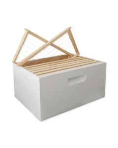 8F F/Depth Premium Finger Joint Box - Assembled Hot Wax Dipped & Painted plus 8 SS 6-Wire Frames