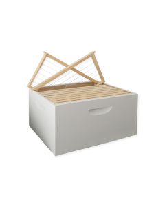 10F F/Depth Premium Finger Joint Box - Assembled Hot Wax Dipped & Painted plus 10 SS 6-Wire Frames