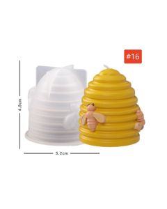 Candle Mould Spiral Honeycomb 4.9*4.9*5.2cm