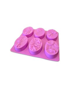 Wax & Soap Mould Oval 6-Pack 8.7*6*2cm