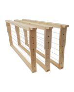 F/Depth AA Wood Frame – Assembled, Asymmetric end bars with Brass Eyelets, 6-WIRE 304SS (Min 10 Ship)