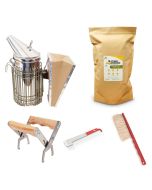 Beekeeping Tool Kit - Smoker, Fuel, Hive Tool, Bee Brush and Frame Gripper