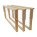 F/Depth AA Wood Frame – Assembled, Asymmetric end bars with Brass Eyelets, 6-WIRE 304SS (Min 10 Ship)
