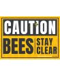 Sticker: Caution Bees Stay Clear 35cm x 25cm