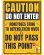 Sticker: Caution Bees Do Not Enter 25cm x 35cm