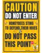 Sticker: Caution Bees Do Not Enter 10cm x 15cm
