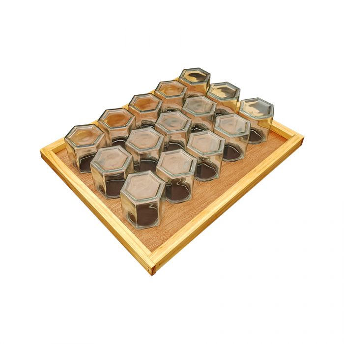 Honey Comb Jar Template 10F Lanogard Treated - For 15 x 500g Jars 