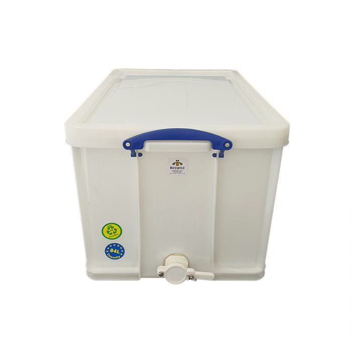Uncapping / Sticky Storage tub 84L with internal SS strainer insert, honey gate, latched Cover