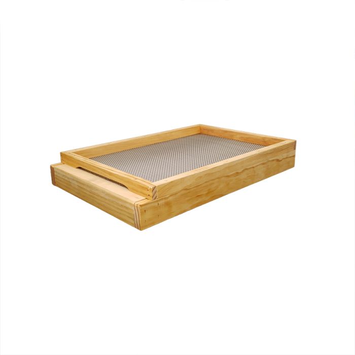 Bottom Board 8F with SS screen plus tray for Varroa, SHB, Wax Moth management - Lanogard Treated