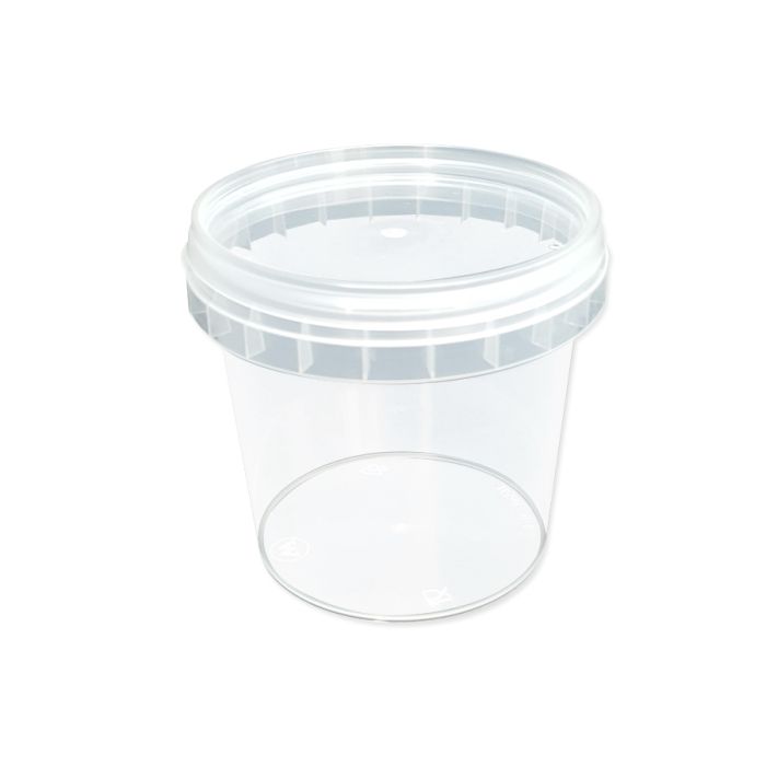 Tub Unipak 500g Clear Snap-On Tamper-Evident Lid