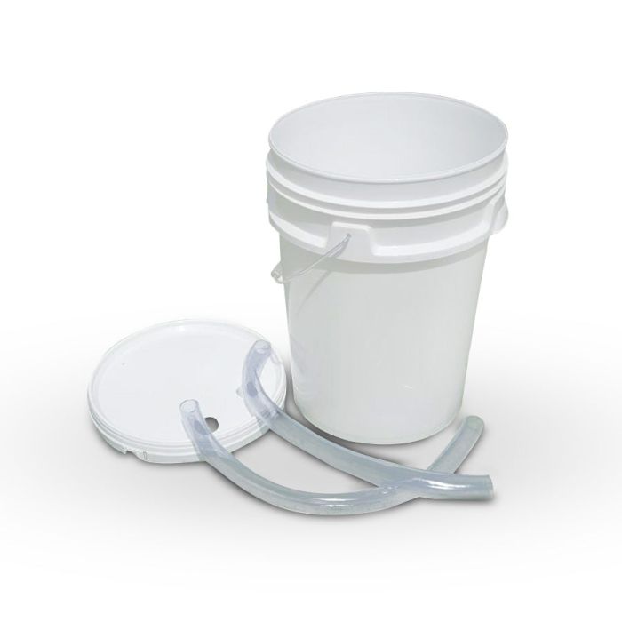 Flow Hive extraction bucket 15L with draining tubes and Australian Honey Gate