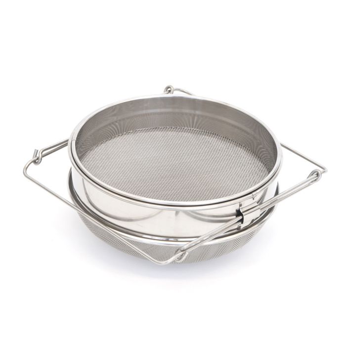 Honey Strainer SS double screen with extendable arms