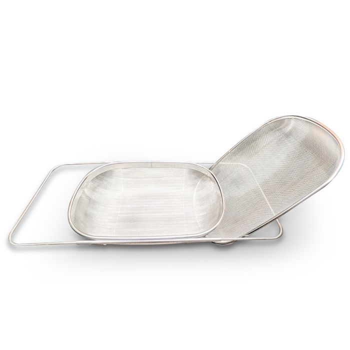 Honey Strainer SS Double Oval measuring 24cm x 34cm