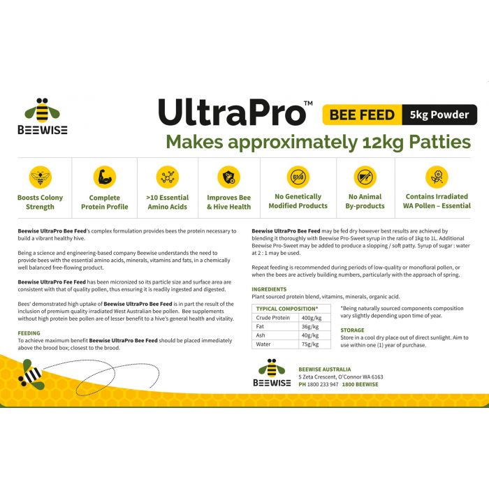 UltraPro™ Bee Feed Micronised Protein Supplement 5kg