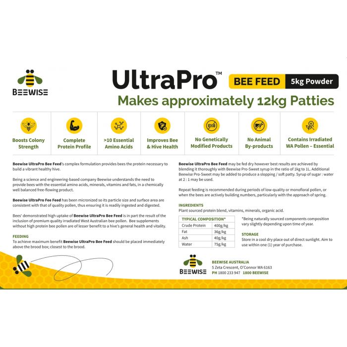 UltraPro Bee Feed Micronised Protein Supplement 5kg