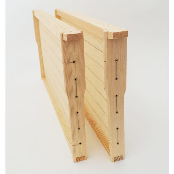 Apimaye 10F F/Depth Brood, 10 Assembled 6-Wire Wood Frames With Wax Foundation