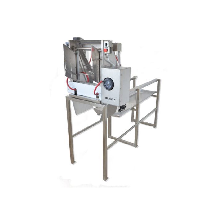 Königin Automatic Uncapping machine with heated oscillating knives + 2m long tank with frame slide