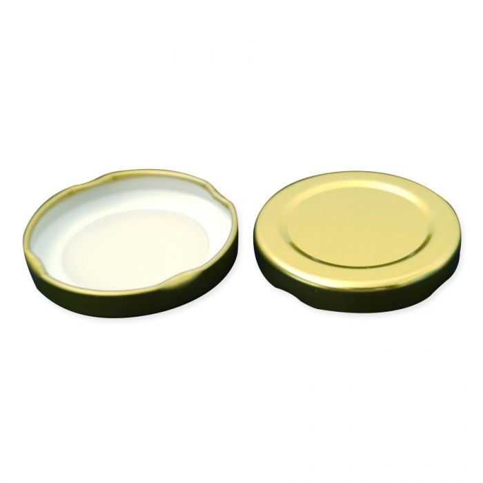 Jar Glass Gold Lid 48mm (Min 10 Ship)