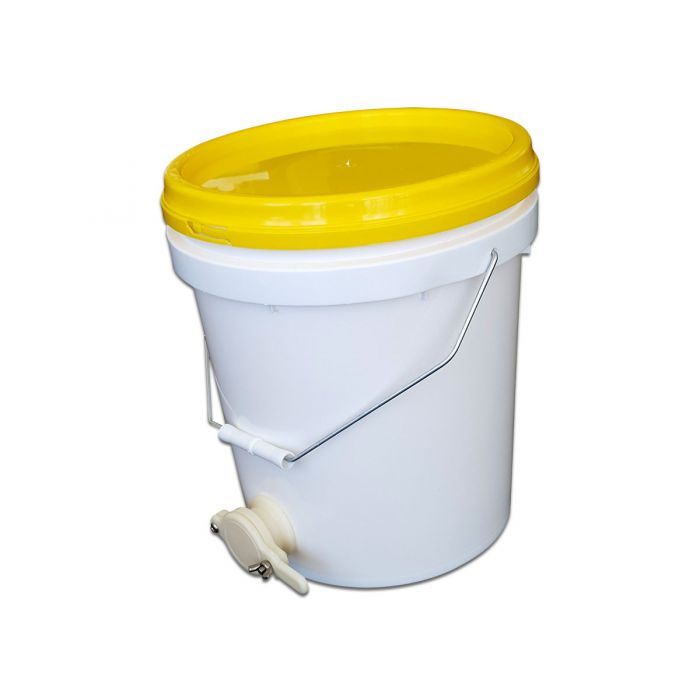 Bucket 15L (20kg) Food Grade PP w Lid, Australian Polygenic Honey Gate 