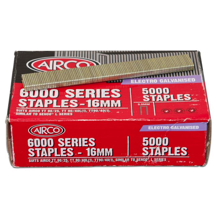 Staples 16mm x 5.5mm Narrow Crown Electro-Galvanised (Pack 5000)