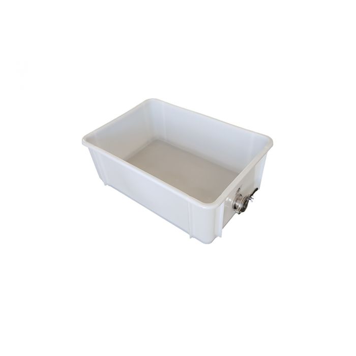 Uncapping Tub with solid base, SS Honey Gate