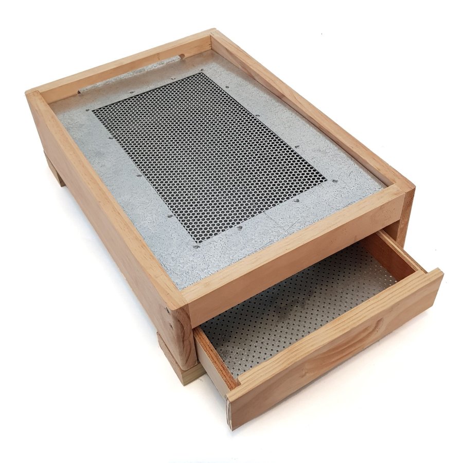 Beewise Beekeeping Equipment Pollen Trap 8 Frame Bottom With Rear Drawer
