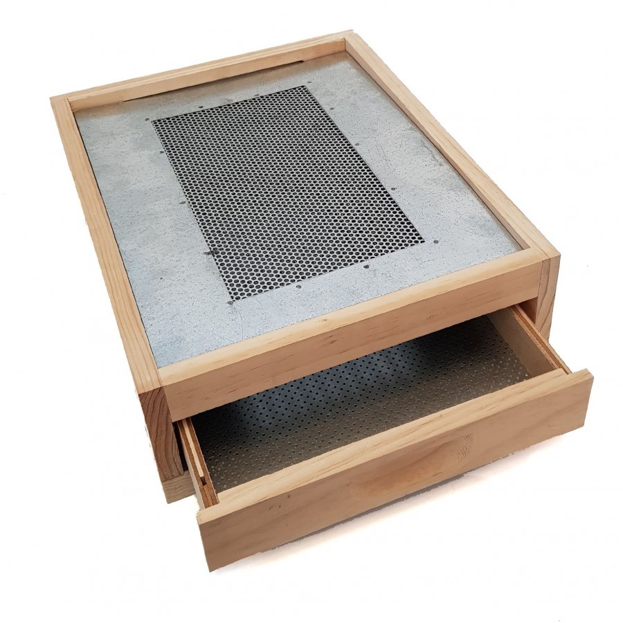 Beewise Beekeeping Equipment Pollen Trap 10 Frame Bottom With Rear Drawer